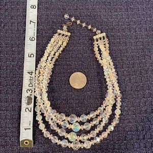 Vintage Iridescent beaded choker